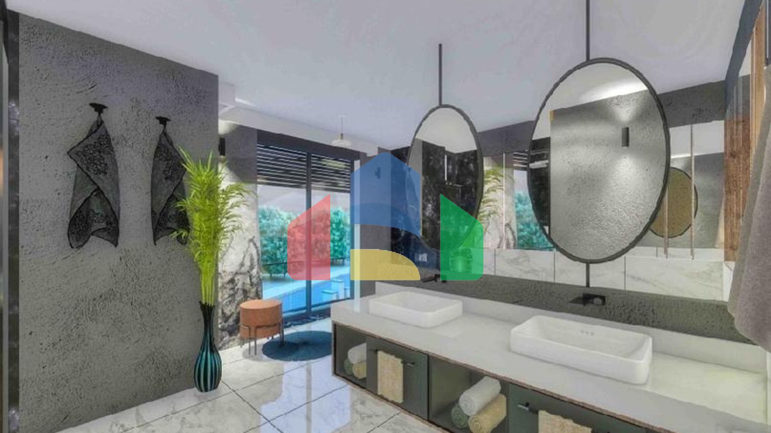 Виллы в комплексе планировки 5+1 в районе Лара - Анталия