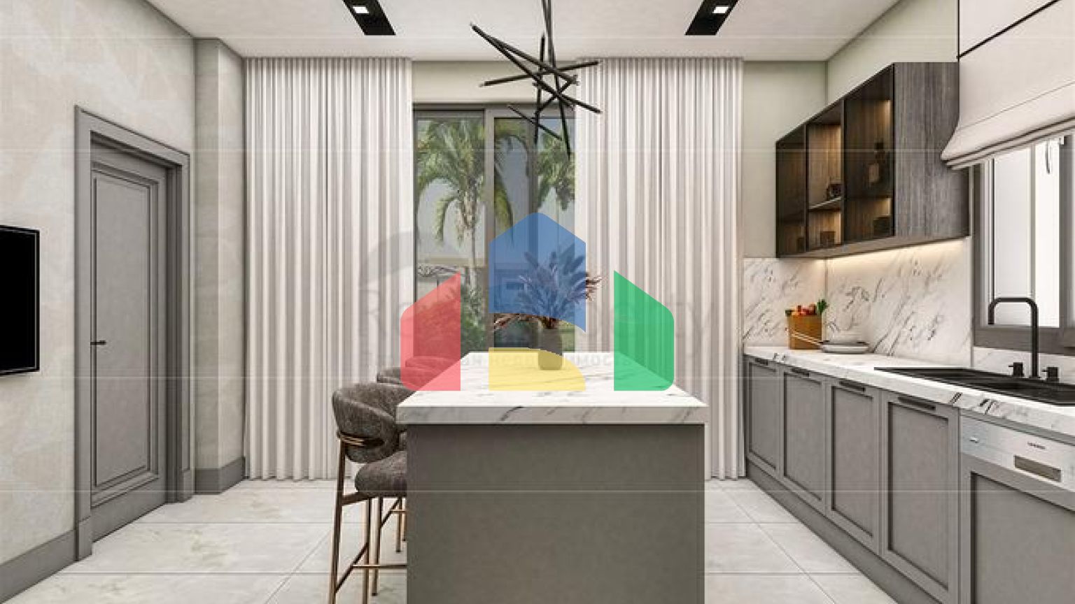 Вилла планировки 5+1 в микрорайоне Эрменек - Анталия