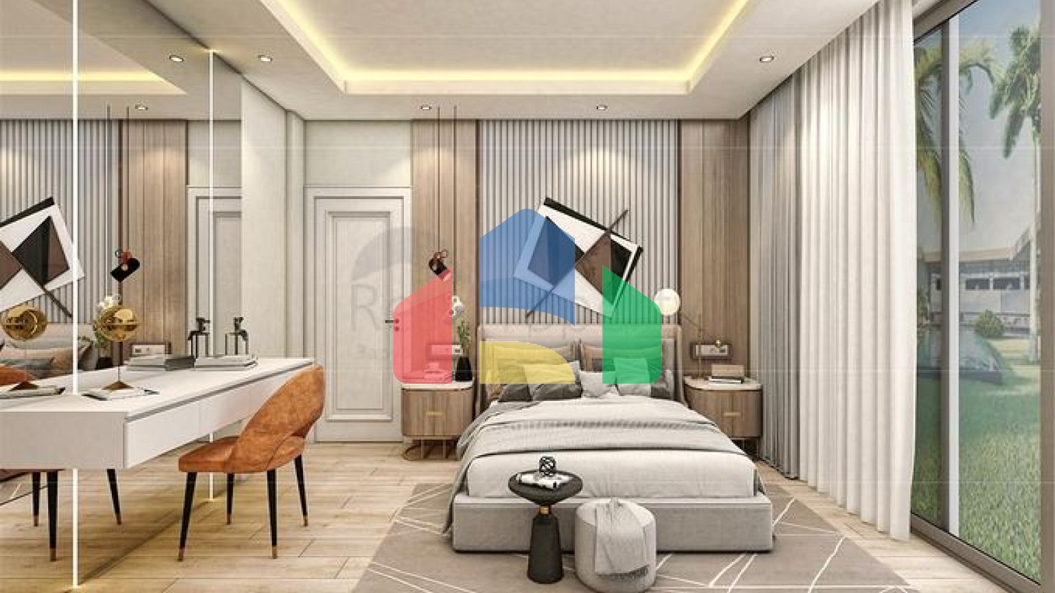 Вилла планировки 5+1 в микрорайоне Эрменек - Анталия