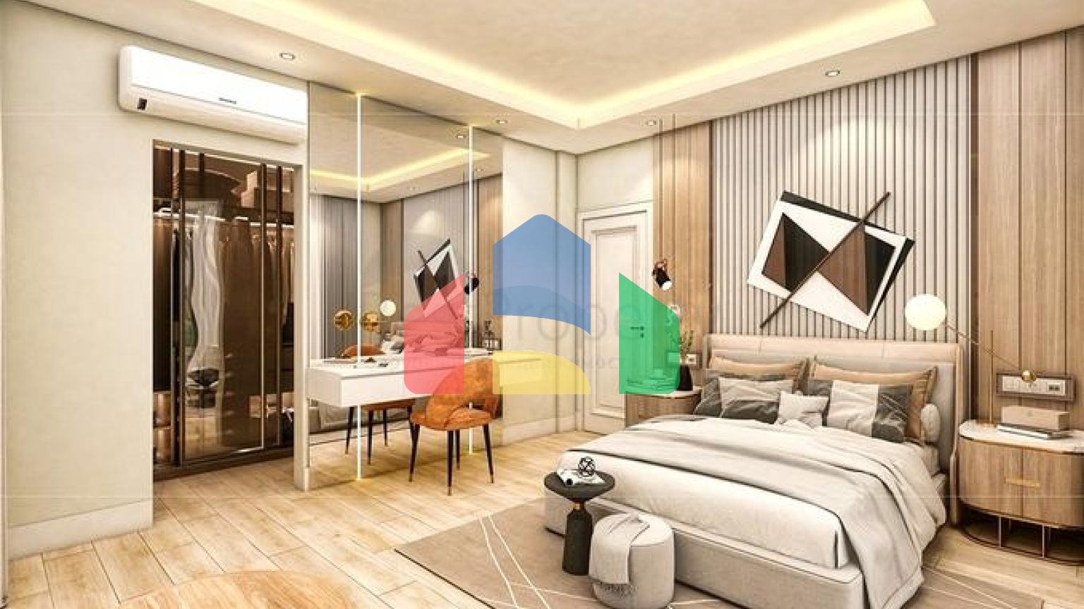 Вилла планировки 5+1 в микрорайоне Эрменек - Анталия