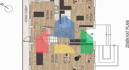 Вилла планировки 5+1 в микрорайоне Эрменек - Анталия