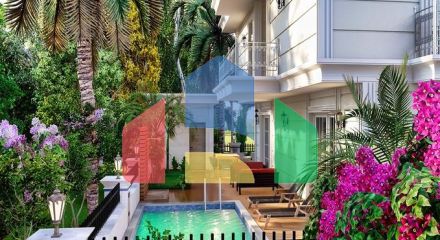 Вилла планировки 5+1 в микрорайоне Эрменек - Анталия