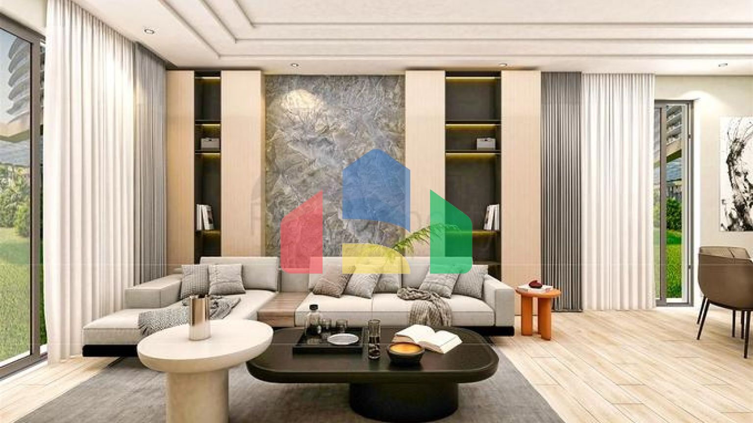 Вилла планировки 5+1 в микрорайоне Эрменек - Анталия