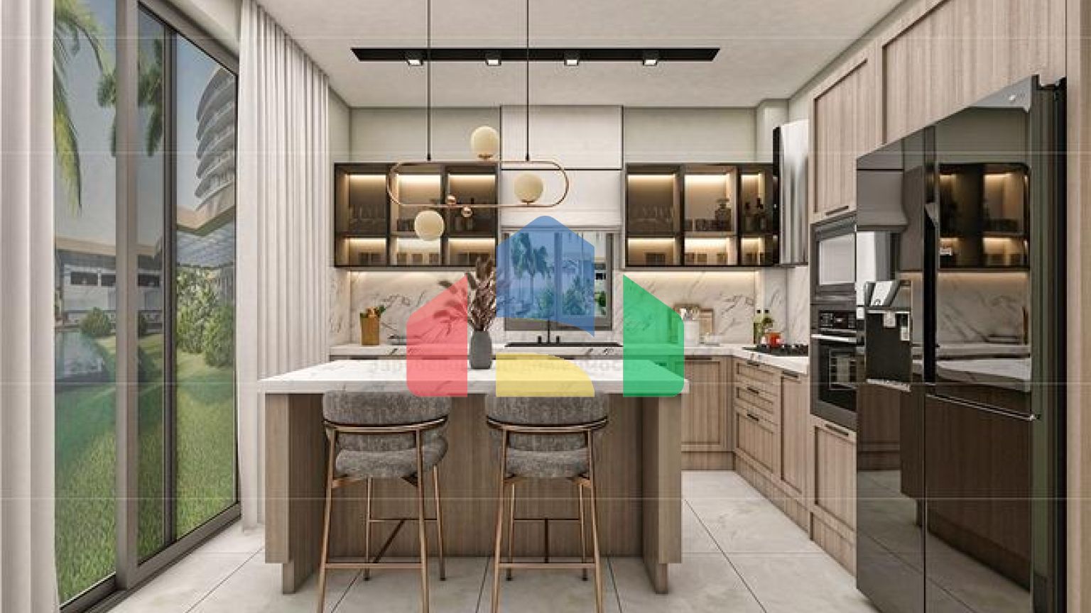 Вилла планировки 5+1 в микрорайоне Эрменек - Анталия