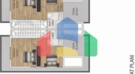 Вілла планування 4 + 1 в мікрорайоні Ерменек - Анталія