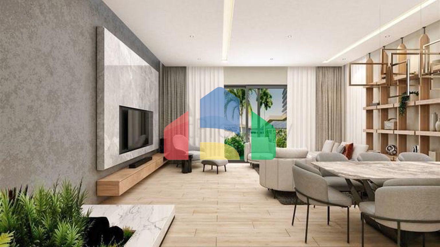 Вилла планировки 4+1 в микрорайоне Эрменек - Анталия