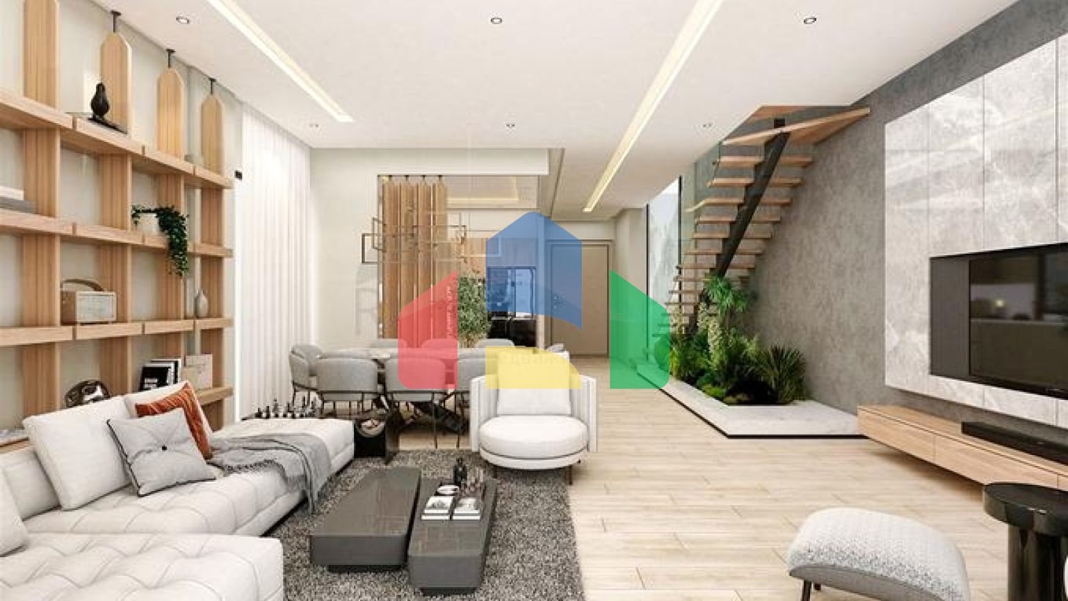 Вилла планировки 4+1 в микрорайоне Эрменек - Анталия