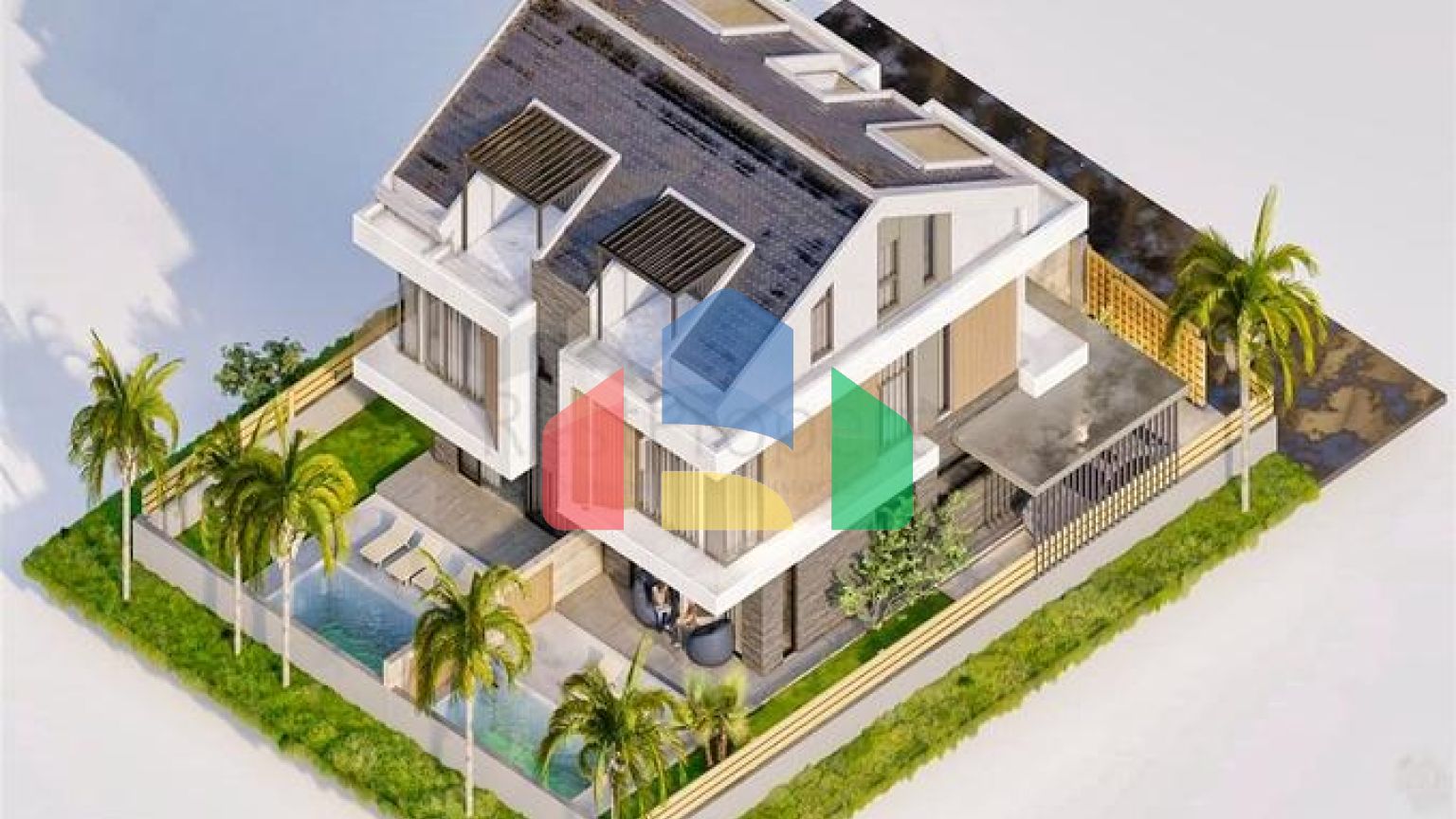 Вилла планировки 4+1 в микрорайоне Эрменек - Анталия