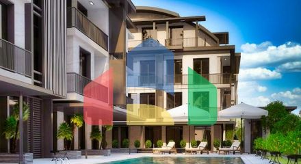 Apartments 1 + 1, 2 + 1.3 + 1.4 + 1 in a cozy complex in Lara district - Antalya