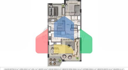 Квартири планування 2+1 , 3+1 і 4+1 дуплекс в районі Лара-Анталія