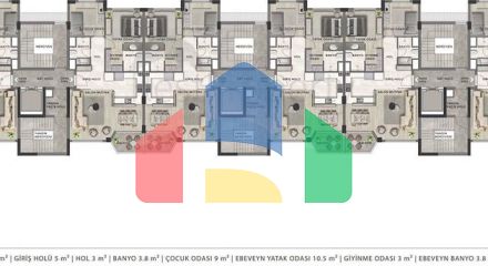 Квартири планування 2+1 , 3+1 і 4+1 дуплекс в районі Лара-Анталія