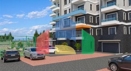 Квартира с видом на море в живописном районе Алании