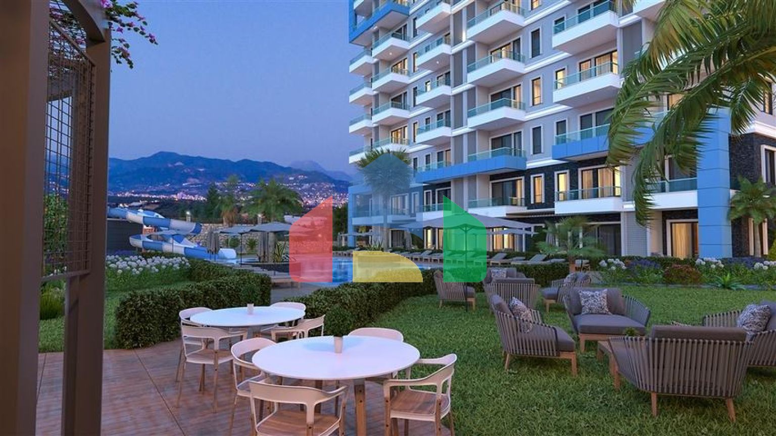 Квартира с видом на море в живописном районе Алании