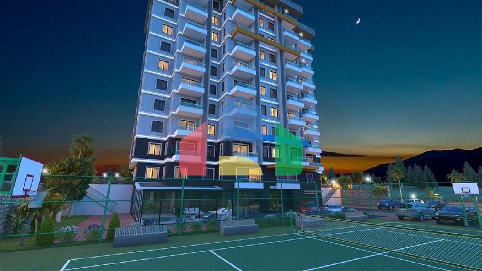 Квартира с видом на море в живописном районе Алании