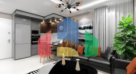 Квартира с видом на море в живописном районе Алании