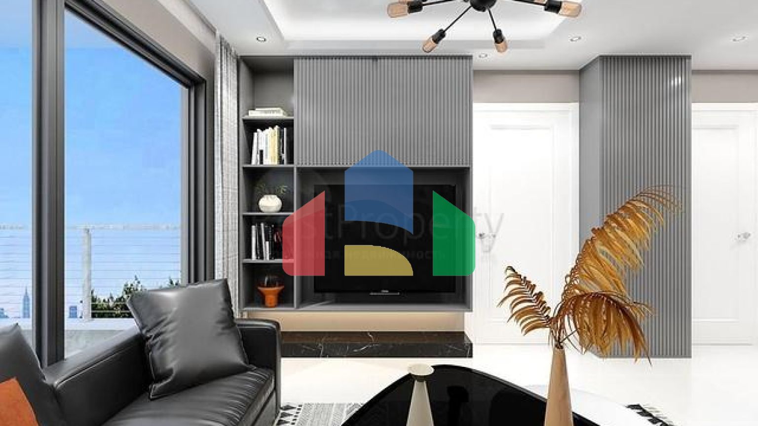 Квартира с видом на море в живописном районе Алании