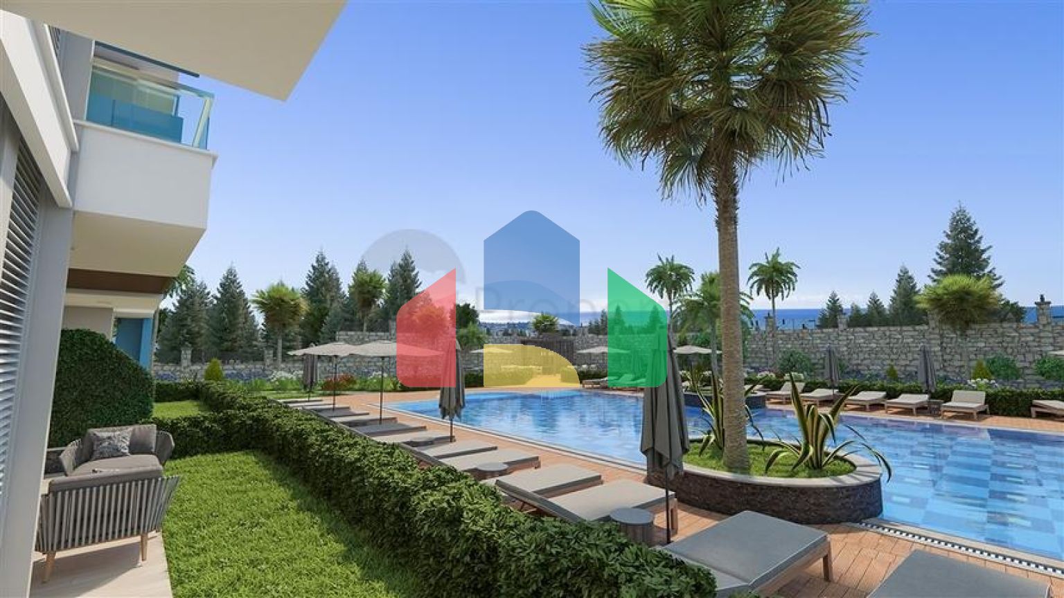 Квартира с видом на море в живописном районе Алании