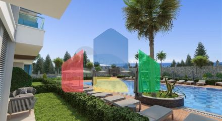 Квартира с видом на море в живописном районе Алании