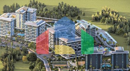 Двухкомнатная квартира в районе Авсаллар