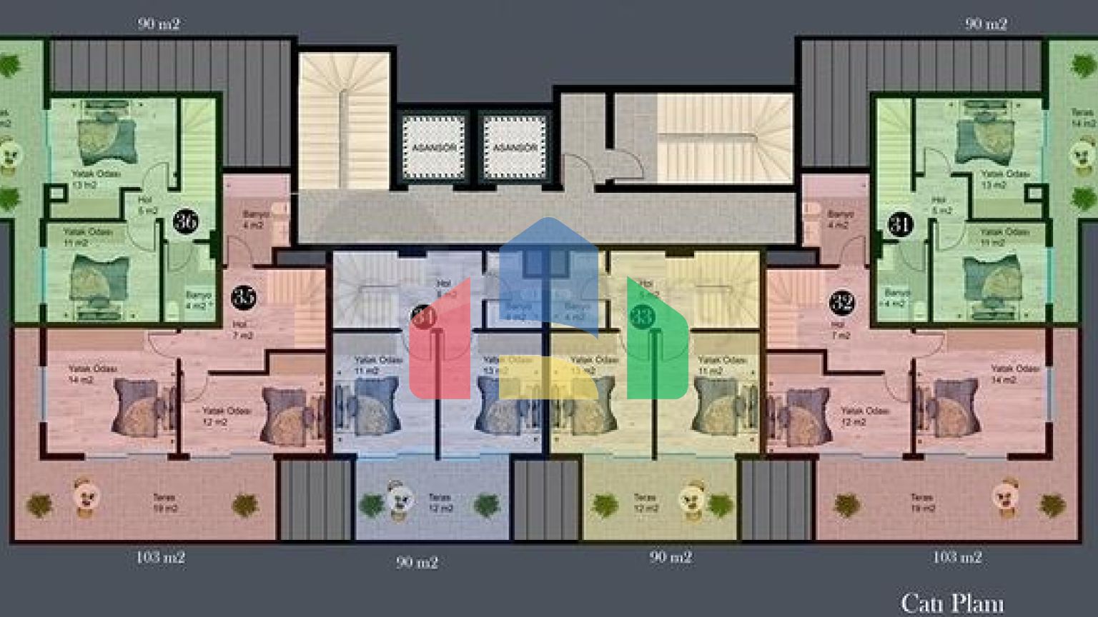 Новый инвестиционный проект в районе Авсаллар с планировками 2+1 и 1+1