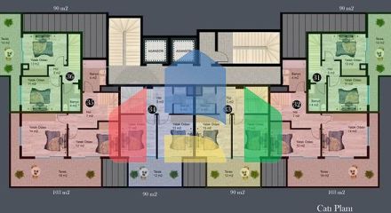Новый инвестиционный проект в районе Авсаллар с планировками 2+1 и 1+1