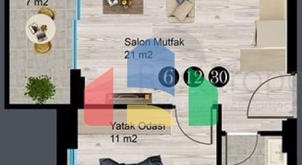 Новый инвестиционный проект в районе Авсаллар с планировками 2+1 и 1+1