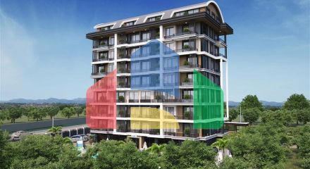 Новый инвестиционный проект в районе Авсаллар с планировками 2+1 и 1+1