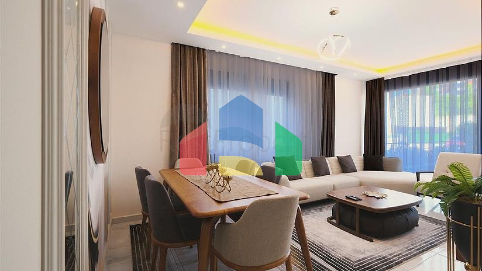 Просторий мебльований дуплекс з терасою і видом на море в сучасному житловому комплексі