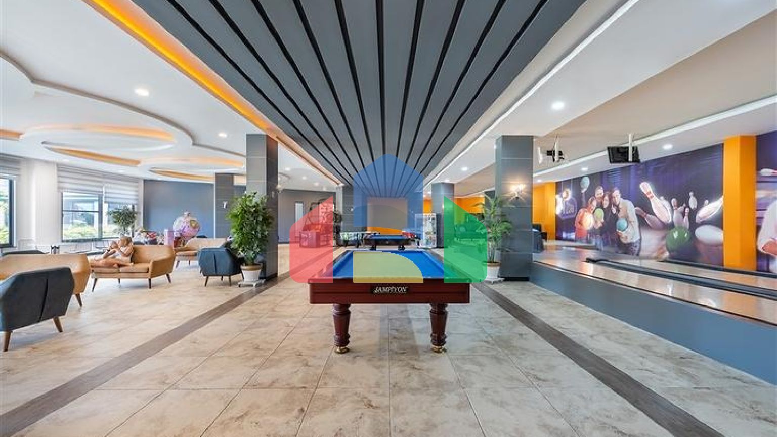 Студия в комплексе отельного типа в Авсалларе