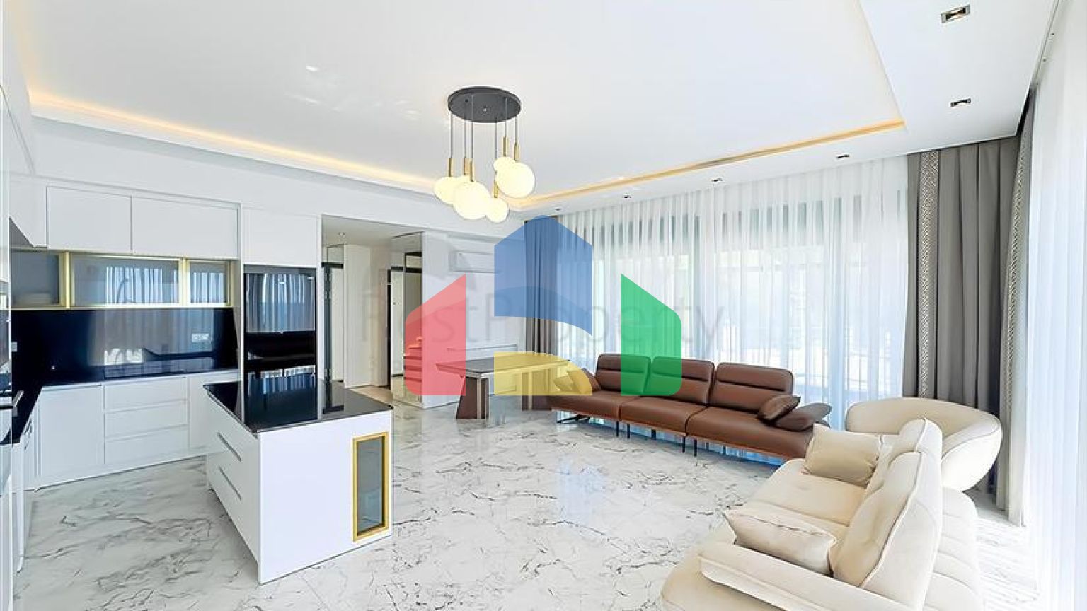 Комплекс роскошных вилл с видом на море в Авсалларе