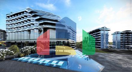 Двухкомнатная квартира в 900 м от моря в районе Авсаллар