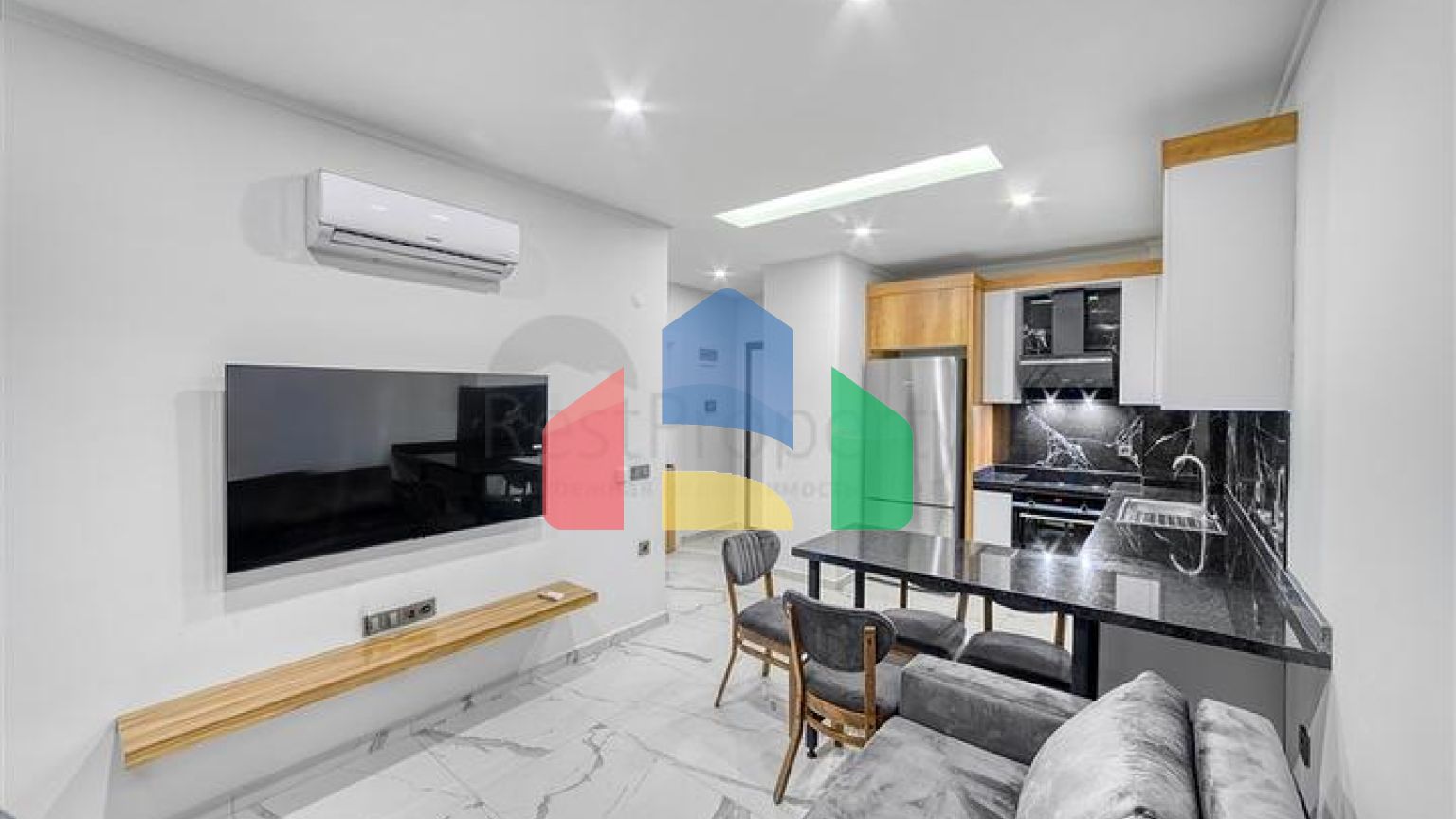 Двокімнатна квартира в новому проекті C розвиненою інфраструктурою в Авсалларі