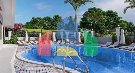 1+1 apartment in a complex under construction in Avsallar