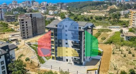 1+1 apartments in a new complex in Avsallar district