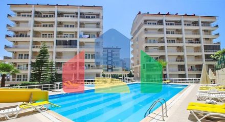 2+1 apartment with sea view in the center of Avsallar