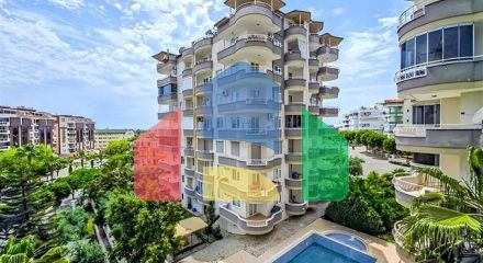 Квартира 2+1 с видом на море в центре Авсаллара