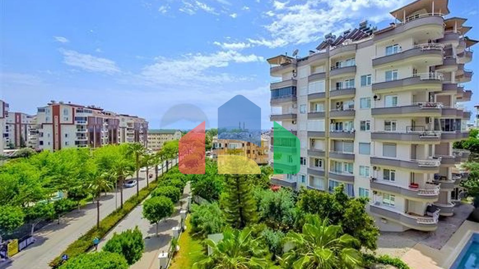 Квартира 2+1 с видом на море в центре Авсаллара