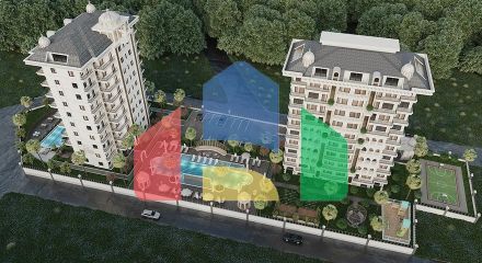 Квартира 1 + 1 в районі Авсаллар