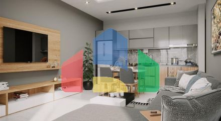 1+1 apartment in the green Avsallar district