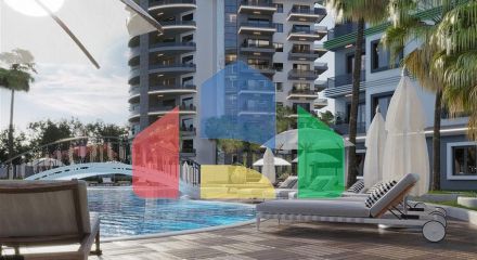 1+1 apartment in the green Avsallar district