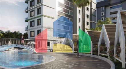 1+1 apartment in the green Avsallar district