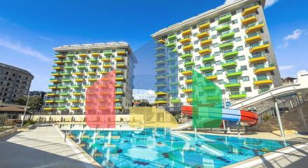 Светлая квартира 1+1 в комплексе с развитой инфраструктурой