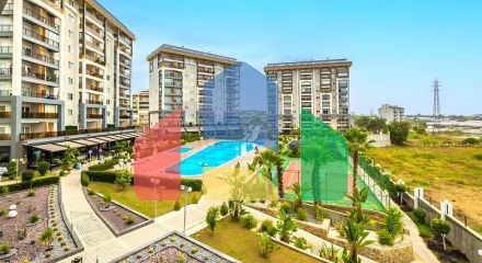 Светлая квартира 2+1 с богатой инфраструктурой в современном комплексе Авсаллара Светлая квартира 2+1 с богатой инфраструктурой в современном комплексе Авсаллара