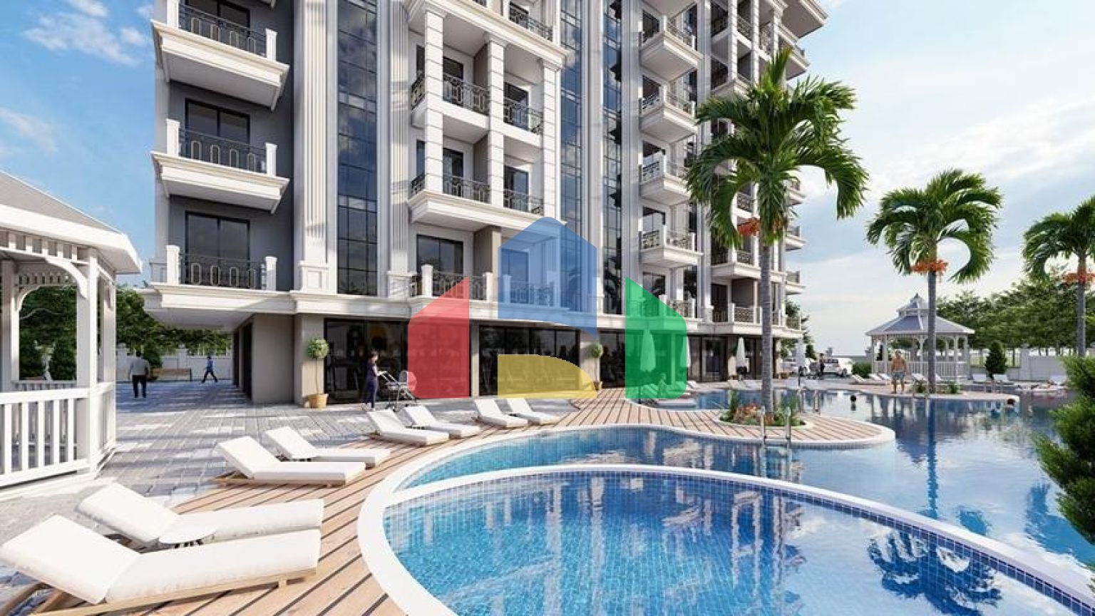 Квартира 1+1 в современном комплексе в Авсалларе