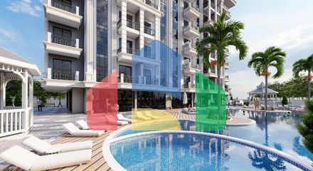 Квартира 1+1 в современном комплексе в Авсалларе