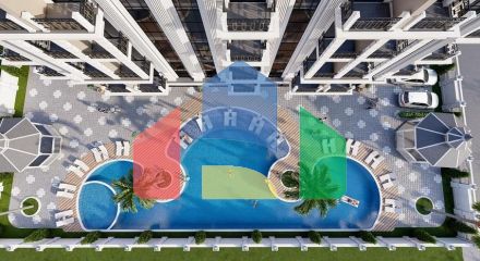 Квартира 1+1 в современном комплексе в Авсалларе