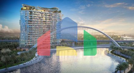 Апартаменти з видом на Бурдж-Халіфа та басейни в Дубаї