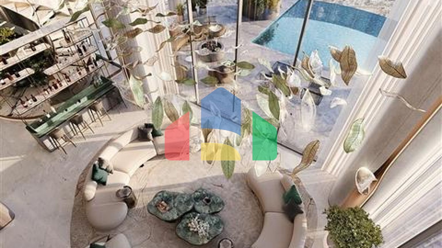 Апартаменти з видом на Бурдж-Халіфа та басейни в Дубаї