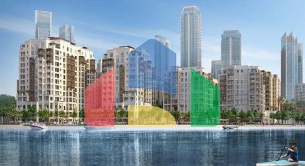 Апартаменти на першому в своєму роді міському пляжі Creek Beach в Дубай