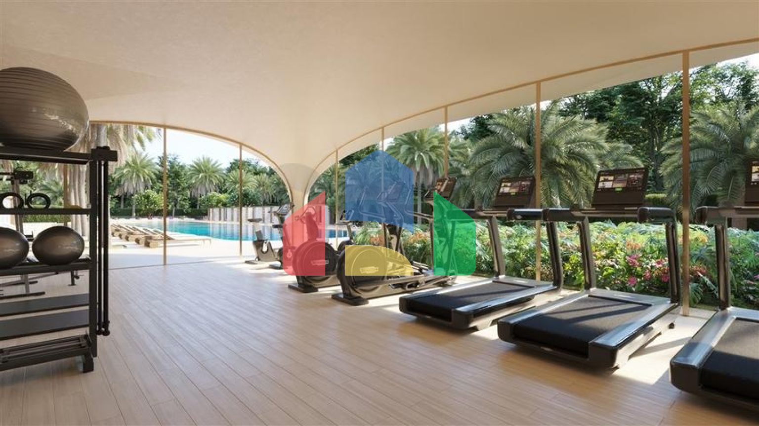 Апартаменти з Видом на море і Дубай на Пальма Джумейра